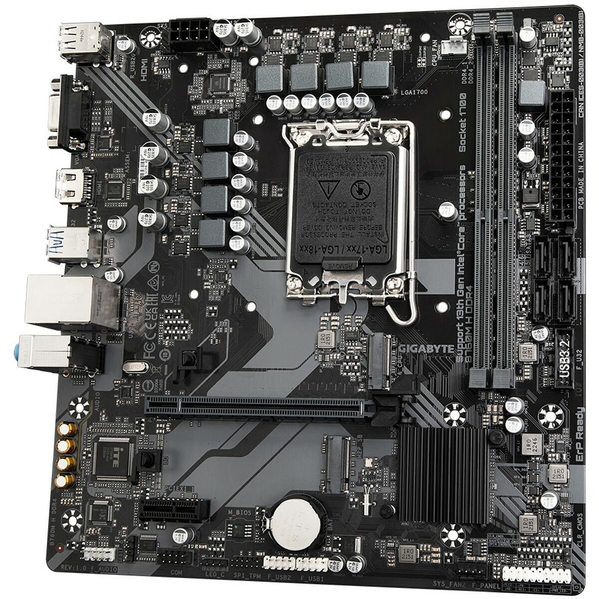 Placa Mãe Gigabyte B760M H 1700 MATX INTEL B760 EXPRESS LGA 1700